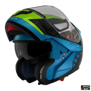 Modularer Helm MT Atom SV Adventure A7 Glänzendes Blau Pinlock Bereit - Glänzendes Blau, XS (53/54cm)