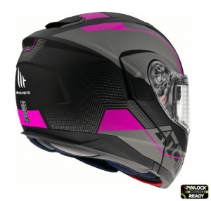 Modularer Helm MT Atom SV Quark A8 matt rosa Pinlock vorbereitet