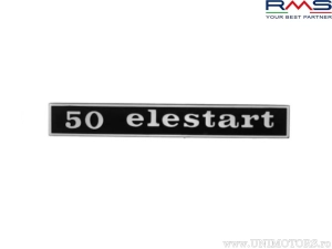 Monogram "50 Elestart" achterkant - Vespa 50 Special Elestart ('72-'76) 2T AC 50cc - RMS
