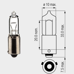 Motopro - Λάμπα Αλογόνου 12V - 10W BAY9s