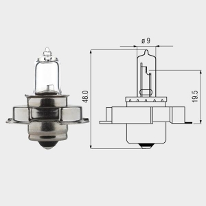 Motopro - Bec Halogen 6V - 15W P26S