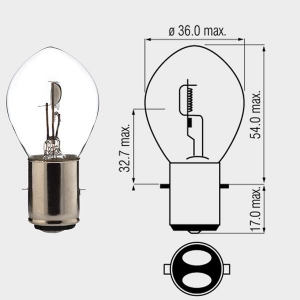 Motopro - Bec normal 12V - 25/25W BA20D