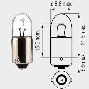 Motopro - Bec normal 6V - 5W BA9S