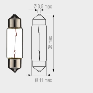 Motopro - Bec normal 6V - 5W cu guler 37mm
