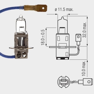 Motopro - Halogén izzó 12V - 55W H3 PK22S