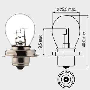 Motopro - Normale bec 6V - 20W P26S