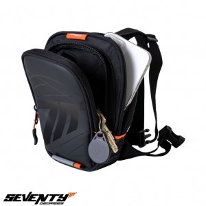Motorcycle Footrest Bag Seventy model SD-TL1 - color: black