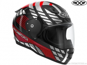 Motorcycle Helmet Roof RO200 Carbon Speeder Red-Silver