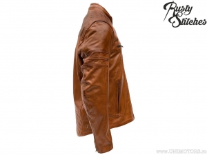 Motorcycle Jacket Rusty Stitches Jari Brown (brown) - Rusty Stitches