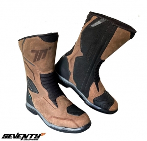 Motorcycle Touring Boots Unisex Seventy model SD-BT13 color: brown - Brown, size 46