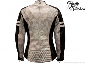 Motorjas voor dames Rusty Stitches Joyce Wit-Zwart (wit-zwart) - Rusty Stitches