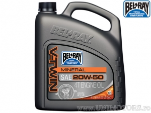 Motorolaj - Bel-Ray V-Twin Mineral 4T 20W50 4L - Bel-Ray
