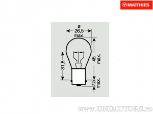 Motoronderdeel BA15S 6V 21W set van 10st - JM
