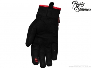 Motorradhandschuhe Rusty Stitches Clyde Schwarz-Rot (Schwarz-Rot) - Rusty Stitches