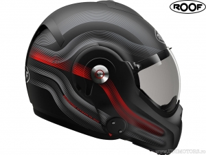 Motorradhelm Roof Desmo Streamline Matt Black-Red (schwarz-rot matt)