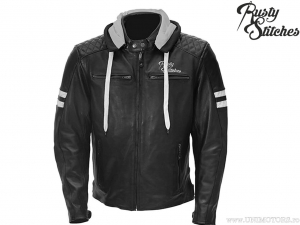 Motorradjacke mit Kapuze Rusty Stitches Jari Schwarz-Weiß (schwarz-weiß) - Rusty Stitches