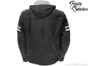 Motorradjacke mit Kapuze Rusty Stitches Jari Schwarz-Weiß (schwarz-weiß) - Rusty Stitches