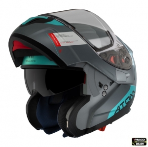 MT Atom SV Modular Helmet Gorex C2 Titanium Matte Pinlock Ready - Titanium Matte, XS (53/54cm)