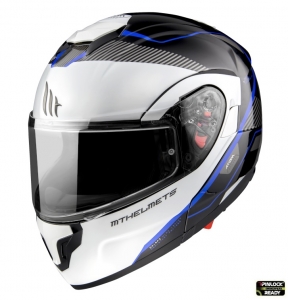 MT Atom SV Open B7 Glossy Blue Modular Helmet Pinlock ready