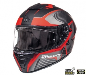 MT Blade 2 SV Blaster B2 Full-Face Motorcycle Helmet (Integrated Sun Visor) - Matte Red, XL (61/62cm)