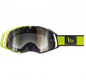 MT Offroad-Brille (Cross-Enduro) MX EVO Stripes - Farbe Schwarz/Fluor-Gelb