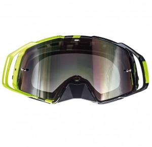 MT Offroad-Brille (Cross-Enduro) MX EVO Stripes - Farbe Schwarz/Fluor-Gelb