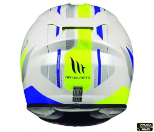 MT Rapide Duel H4 Integralhelm in fluoreszierendem Gelb/Weiß/Glanzblau (Glasfaser)