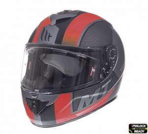 MT Rapide Overtake B1 full-face helmet red/black matte (fiberglass)