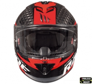 MT Rapide Pro Carbon Kids Integralhelm - Glänzendes Rot, 100% Carbon - Kinderhelm - Glänzendes Rot, S (49/50cm)