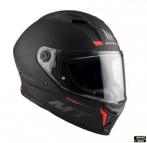 MT Stinger 2 A1 Full-Face Helmet - Visor Type: MT-V-28B - Matte Black, M (57/58cm)