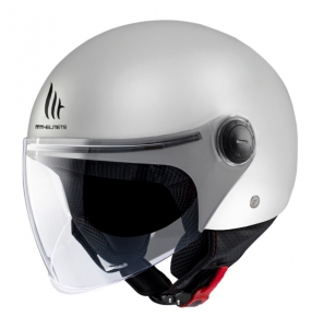 MT Street S A0 Glossy White Open Face Motorcycle Helmet - New ECE 22.06 Certification - Glossy White, XXS (51/52cm)