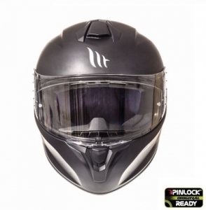 MT Targo solid A1 full-face motorcycle helmet - Matte black, S (55/56cm)