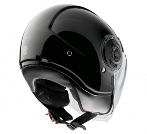 MT Viale SV S A1 Glossy Black Helmet (Integrated Sun Visor) - New ECE 22.06 Certification - Glossy Black, M (57/58cm)