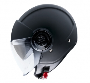 MT Viale SV S A1 Matte Black Helmet (Integrated Sun Visor) - New ECE 22.06 Approval - Matte Black, S (55/56cm)