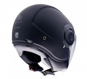 MT Viale SV S A1 Matte Black Helmet (Integrated Sun Visor) - New ECE 22.06 Approval - Matte Black, S (55/56cm)