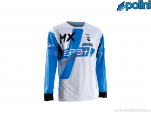 MTB Freeride MX Jersey (size XL) - white / blue - Polini