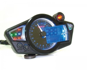 Multifunktions-Tachometer RX1N GP (schwarzer Hintergrund / blaue Anzeige) - Koso