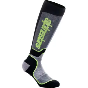 MX Plus Socks - Black, Gray, Yellow - Adult - L - 34310847