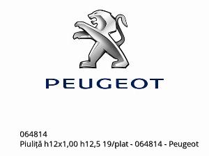 Nutmutter H12x1,00 H12,5 19/plat - 064814 - Peugeot