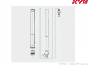 O-ring furca 2.5x22.5mm - Honda CRF 450 R / Kawasaki KX 450 F / Sherco SE 250 25 iF Enduro / Yamaha YZ 450 F - Kayaba
