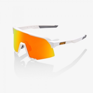 Ochelari MTB S3 alb - lentila cu oglinda multistrat rosie HiPER: Mărime - On marime