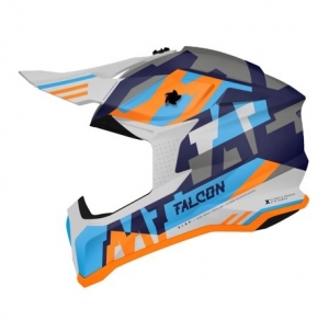 Off-road helmet MT Falcon Arya A7 glossy blue - Glossy blue, XS (53/54cm)