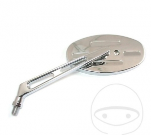 Oglinda cromata stanga ovala universala M10 mm - JM