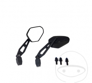 Oglinda neagra universala set M8 mm cu prindere pe ghidon - JM