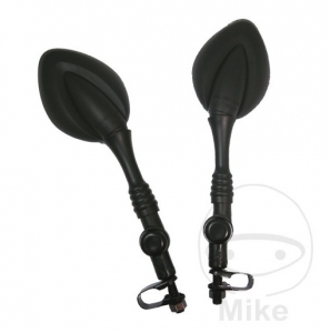 Oglinda universala neagra set Cross M10 mm montare pe ghidon - JM
