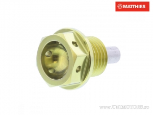Oil drain plug with magnet Pro Bolt M14 x 1.50 x 12 mm gold titanium - JM