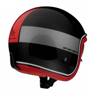 Open face helmet MT Le Mans 2 SV Tant A5 black/red glossy (integrated sun visor)