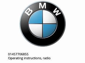 Operating instructions, radio - 01457706855 - BMW