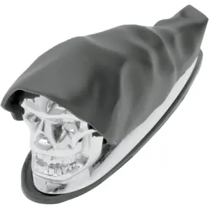 Ornament aripă cu craniu acoperit - Negru, Crom - 14050158
