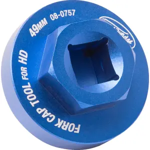 Outil hexagonal pour capuchon de fourche pour Harley Davidson - Bleu, anodisé - 38050317